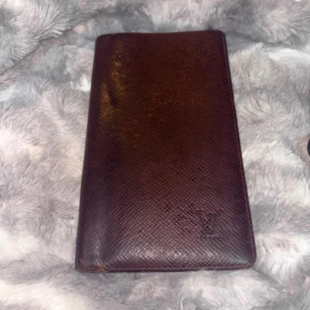 Louis Vuitton Burgundy Textured Wallet